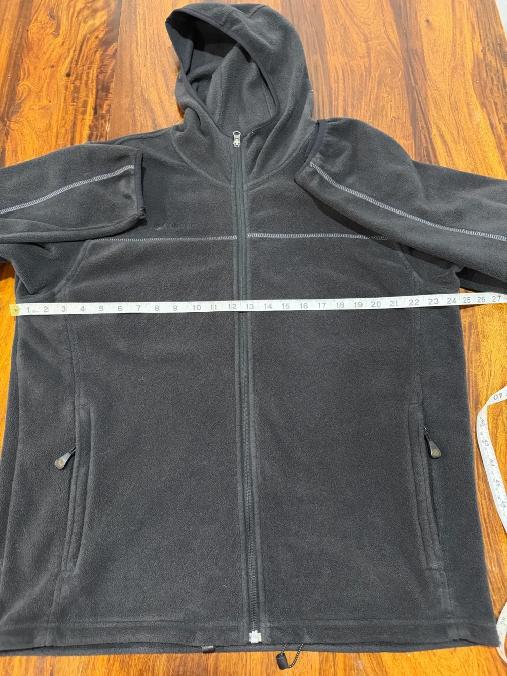 Columbia Black Full-Zip Hooded Fleece Jacket